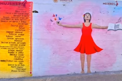 Inauguran mural “Hoy elijo vivir en plenitud” en Huautla para promover la salud mental
