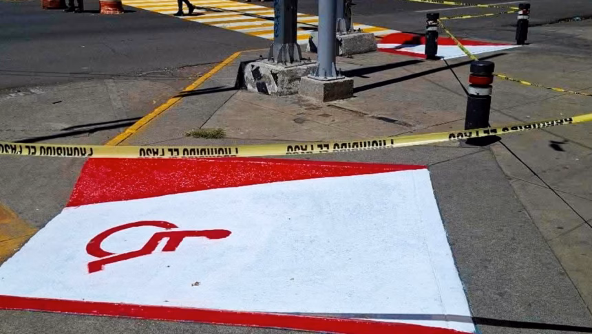 Celaya pinta rampas de acceso para sillas de ruedas de color rojo para mayor visibilidad