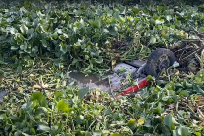 Milagro en Tlajomulco: automóvil cae a canal y sobreviven