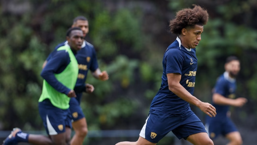 Norberto Jiménez, jugador de Pumas en la Sub 21 para Leagues Cup 2025