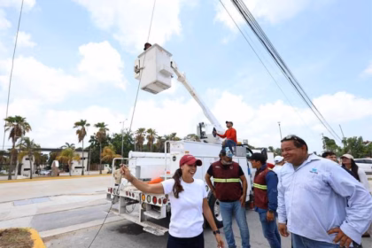 Supervisa Ana Paty avance de cableado subterráneo en Colosio