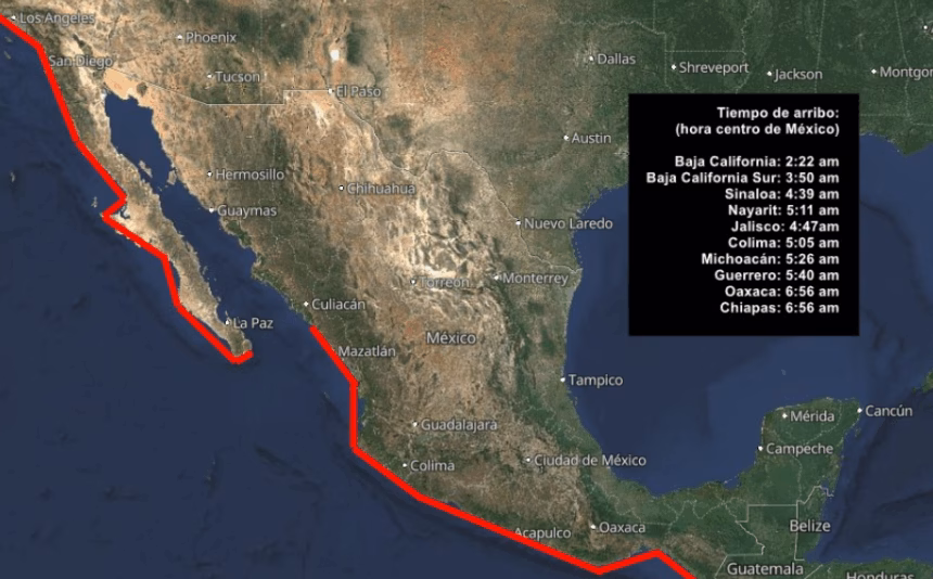 Tsunami en costas mexicanas tras sismo en Rusia de 8.8