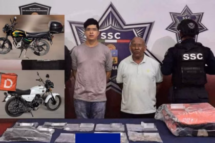Detienen a dos motociclistas en Cancún por narcomenudeo