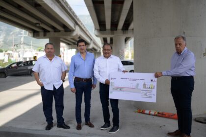 Andrés Mijes supervisa obras viales para mejorar movilidad en Escobedo