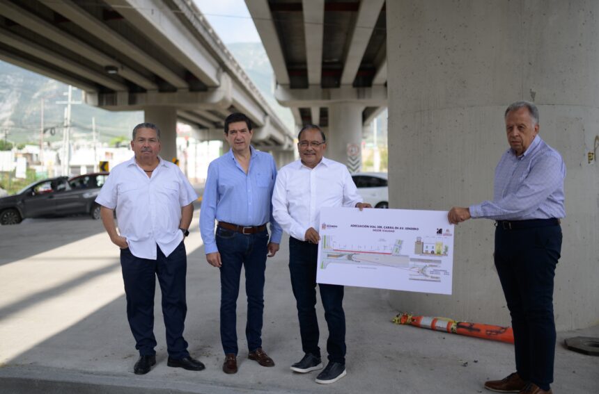 Andrés Mijes supervisa obras viales para mejorar movilidad en Escobedo