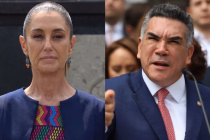 Claudia Sheinbaum contra Alejandro Moreno por denuncias internacionales