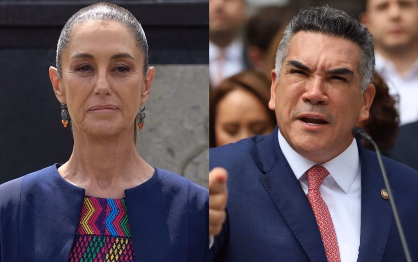 Claudia Sheinbaum contra Alejandro Moreno por denuncias internacionales