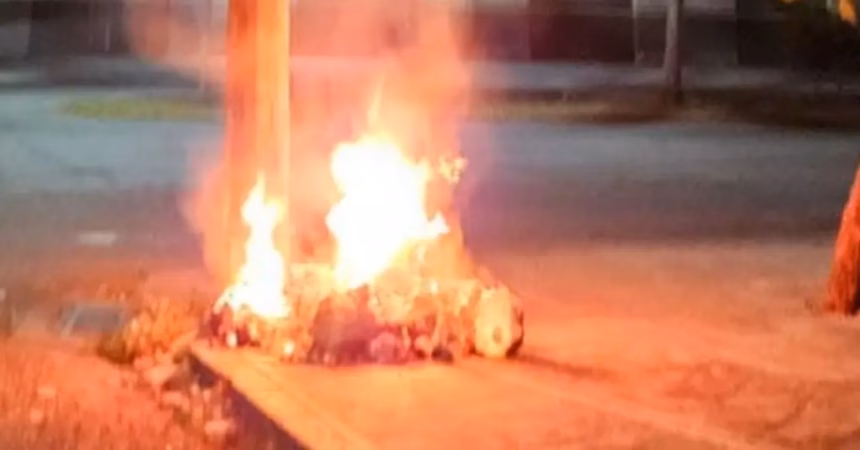 Quema de basura causa apagón en la colonia López Mateos, Veracruz