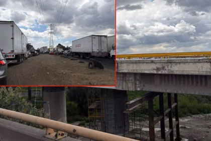 Tráfico en carretera Texcoco-Lechería aumenta hasta una hora por obras