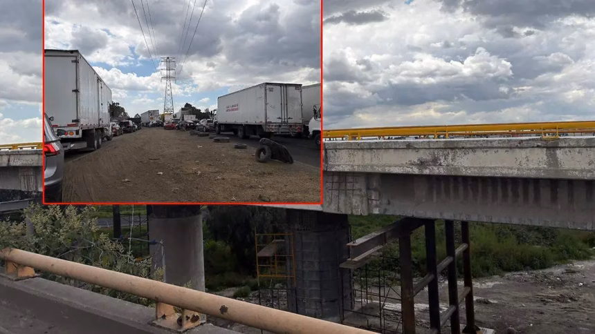 Tráfico en carretera Texcoco-Lechería aumenta hasta una hora por obras