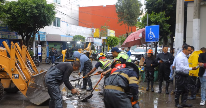 Ecatepec activa operativo de restauración tras lluvias intensas