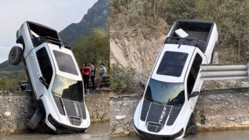 Jovenes caen al río tras volcadura en Montemorelos, Nuevo León