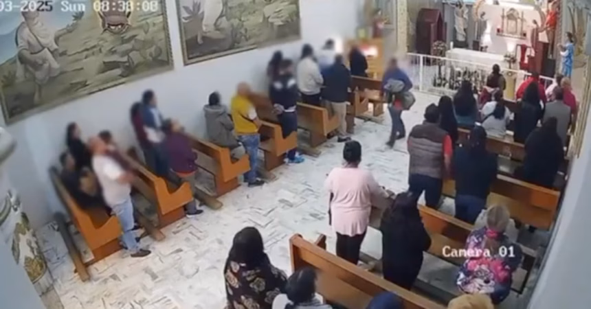 Intento de Asesinato en Iglesia del Estado de México Captado en Video