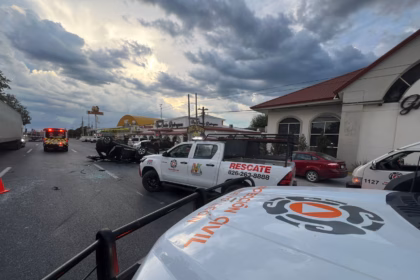 Volcadura en Carretera Nacional en Montemorelos deja cinco lesionados