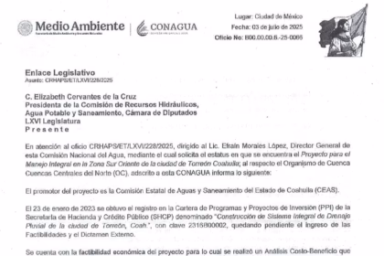 Proyecto de drenaje pluvial en Torreón pierde vigencia ante Hacienda