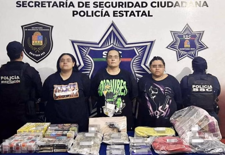 Detienen a tres mujeres en Cancún por narcomenudeo en la SM 207