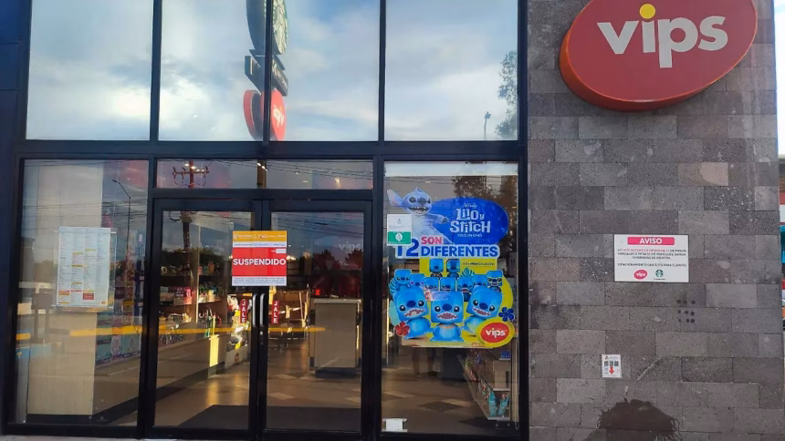 Clausuran restaurante VIPS en la Avenida 57 en la Ciudad de México