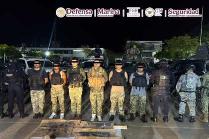 Detienen a seis presuntos extorsionadores en Tabasco con armas y drogas