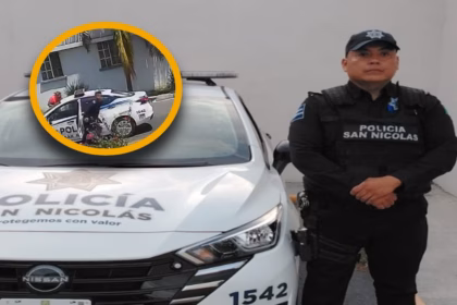 Policía de San Nicolás salva a mujer que se atragantó en la calle