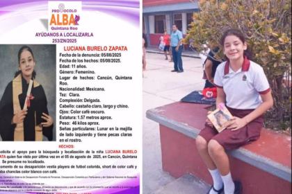 Localizan ficha de búsqueda para niña de 11 años en Cancún
