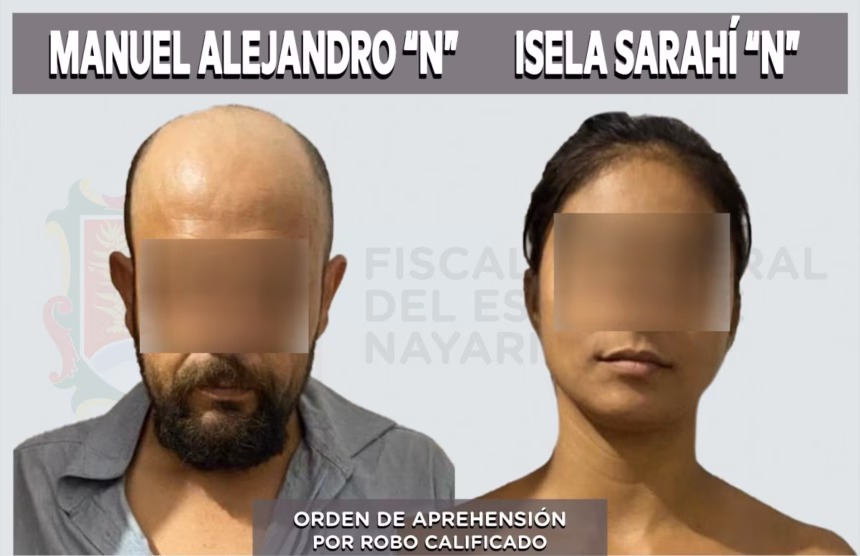 Detienen a pareja por robo calificado en Nayarit