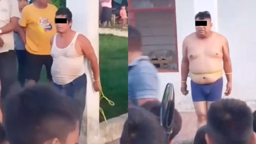 Pobladores de Ocosingo capturan y golpean a presuntos extorsionadores