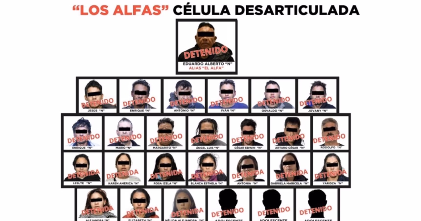 Desarticulan grupo criminal "Los Alfas" dedicado a la extorsión en Estado de México