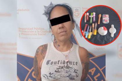 Mujer es detenida por robar maquillaje y lámparas de Hello Kitty en Guadalupe