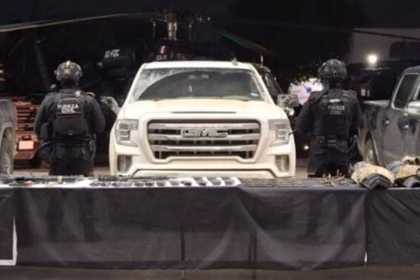 Aseguran armas y vehículos en Galeana, Nuevo León